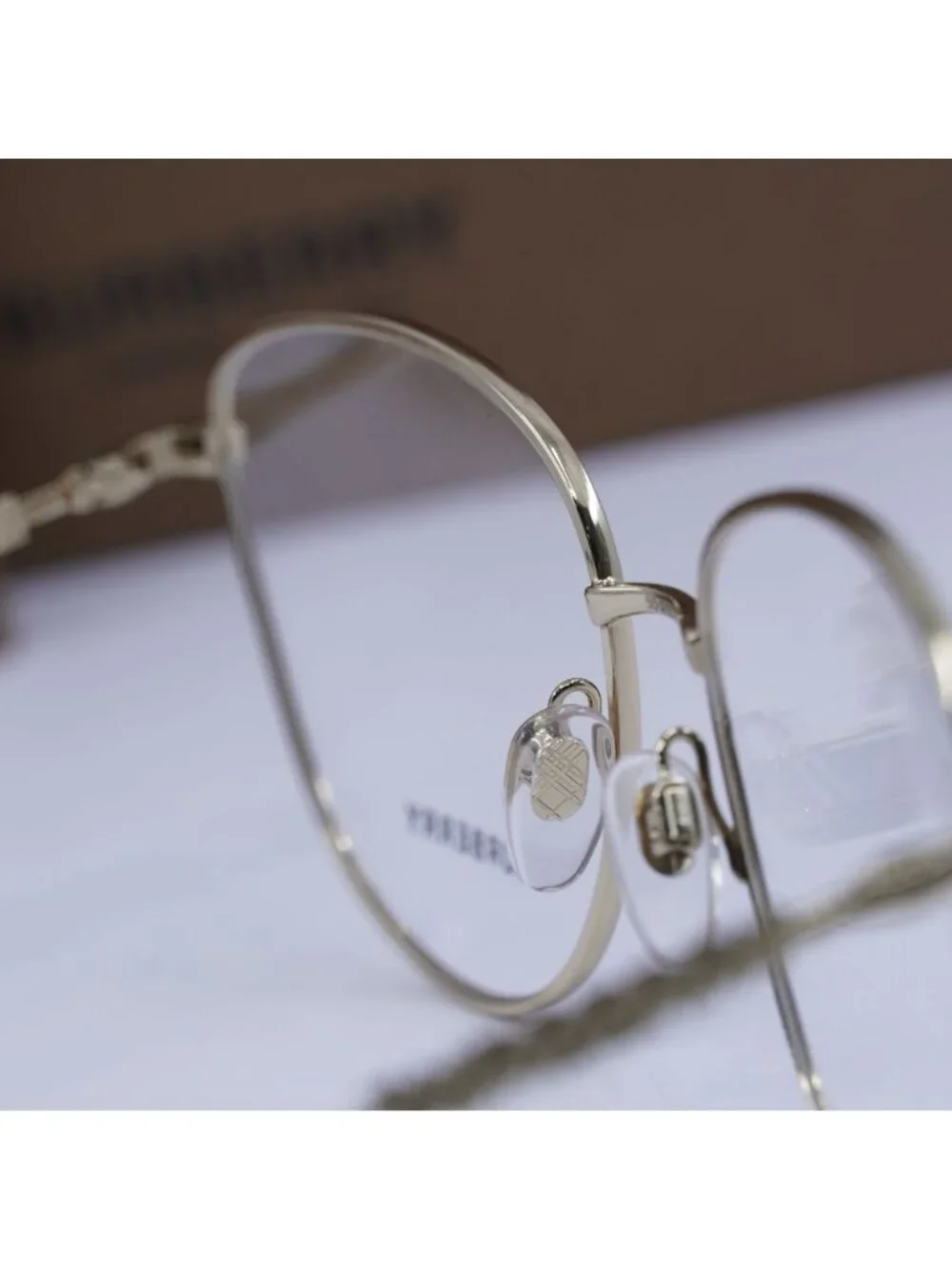 Burberry BE1376 1340 Cat Eye Eyeglasses 55mm - Light Gold